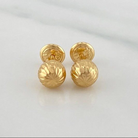 Topos Bola Diamantados 1.15 g / 8 mm Oro Amarillo 18K