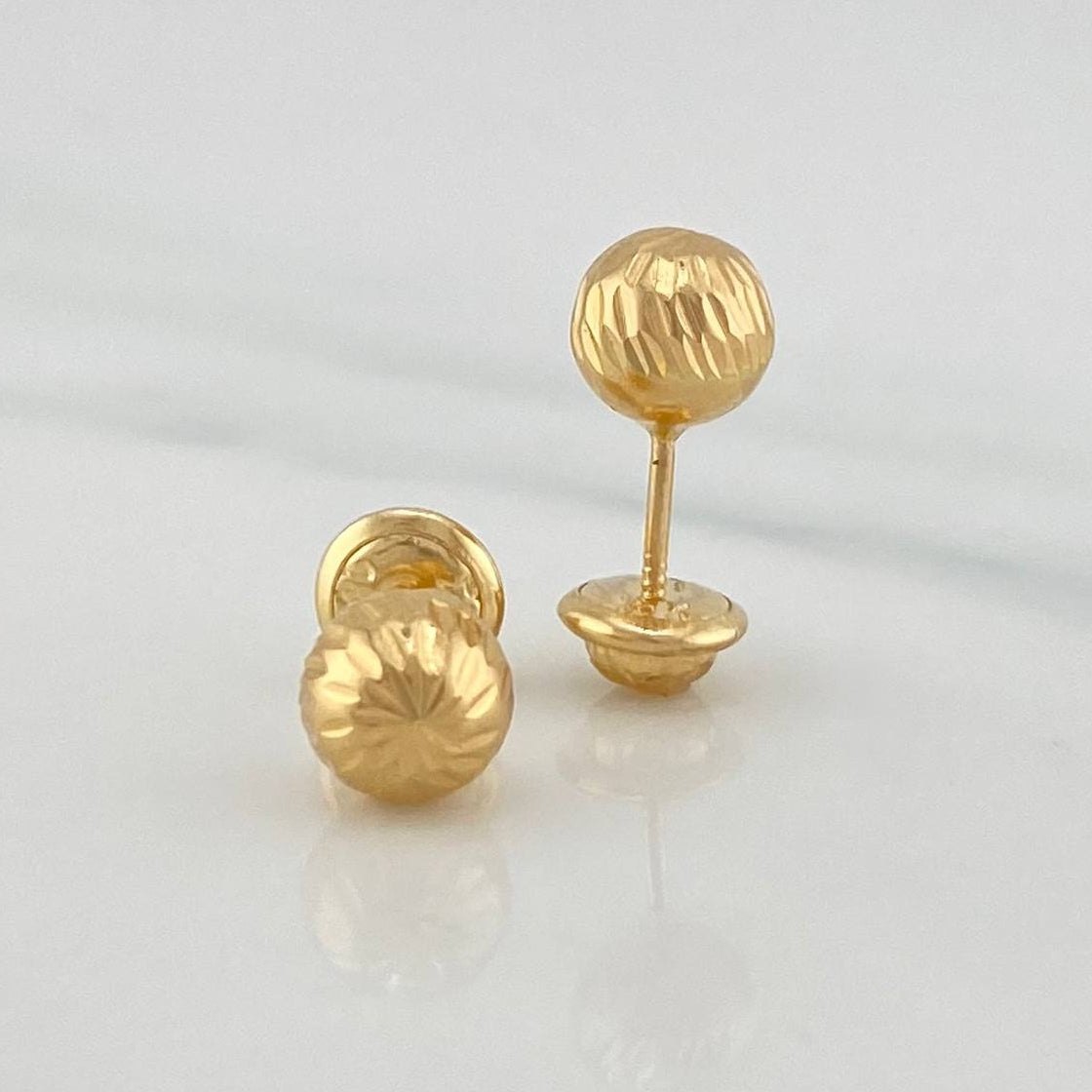 Topos Bola Diamantados 1.15 g / 8 mm Oro Amarillo 18K