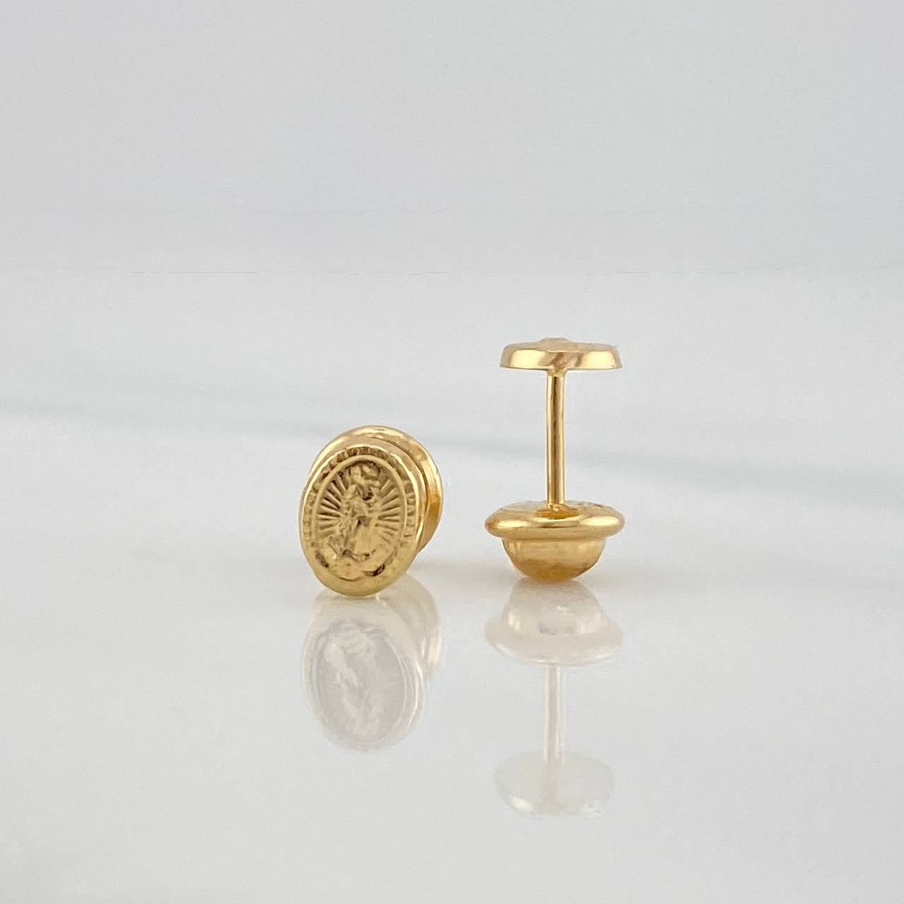 Topos Virgen De Guadalupe 0.6 g / 3.8 mm Oro Amarillo 18K