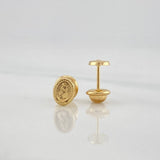 Topos Virgen De Guadalupe 0.6 g / 3.8 mm Oro Amarillo 18K