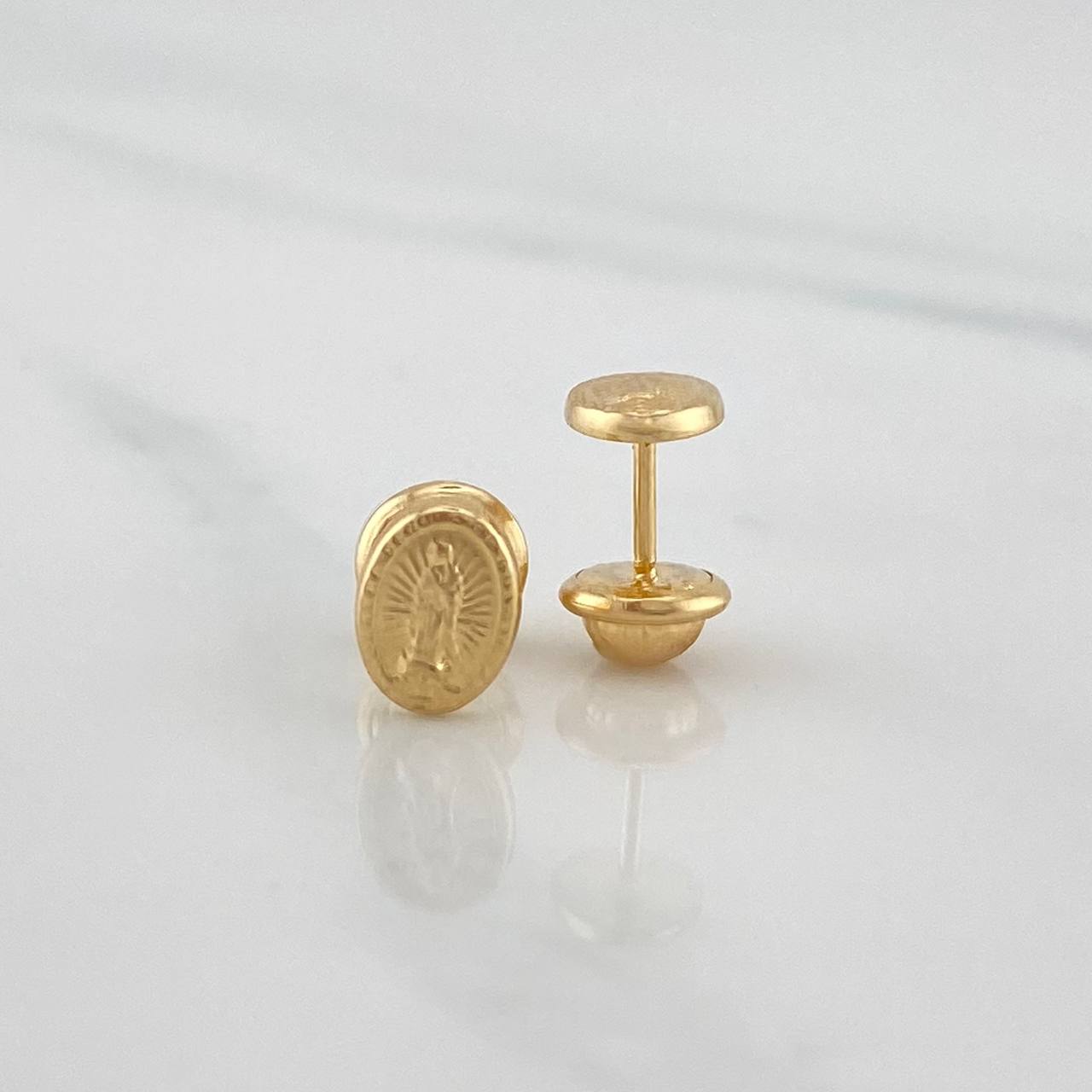 Topos Virgen De Guadalupe 0.7 g / 4 mm Oro Amarillo 18K