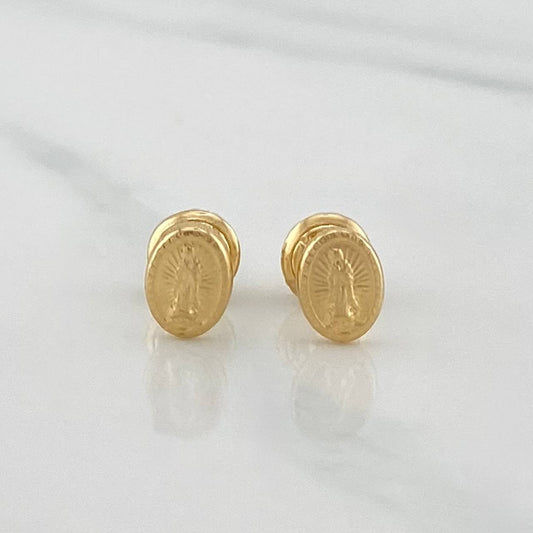 Topos Virgen De Guadalupe 0.7 g / 4 mm Oro Amarillo 18K