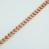 Pulso Cubano 37.85gr / 19.5cm / 8.09mm Oro Rosa Nac.Esp. 18K $