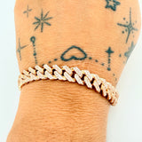 Pulso Cubano 37.85gr / 19.5cm / 8.09mm Oro Rosa Nac.Esp. 18K $