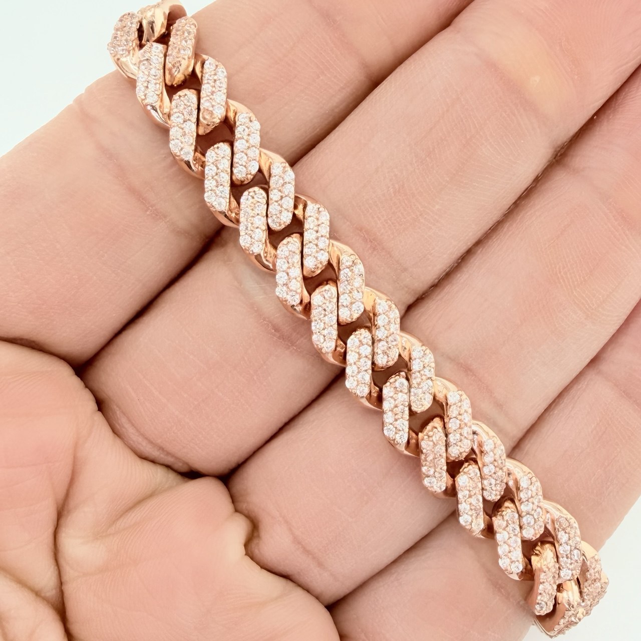 Pulso Cubano 37.85gr / 19.5cm / 8.09mm Oro Rosa Nac.Esp. 18K $