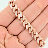 Pulso Cubano 37.85gr / 19.5cm / 8.09mm Oro Rosa Nac.Esp. 18K $