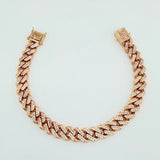 Pulso Cubano 37.85gr / 19.5cm / 8.09mm Oro Rosa Nac.Esp. 18K $