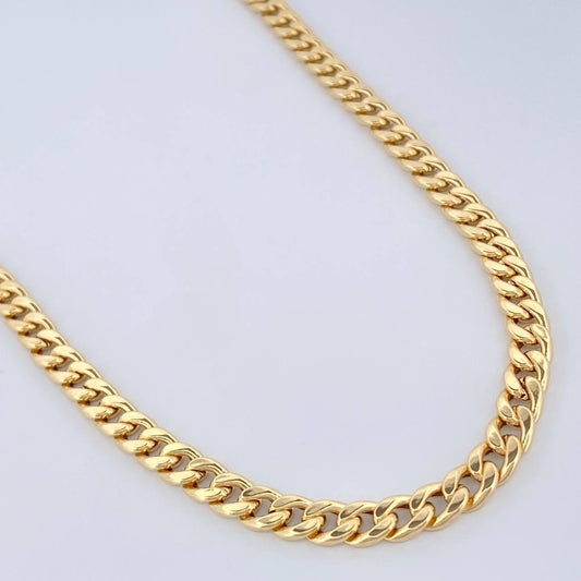 Cadena Cubana 9.05gr / 61cm / Oro Amarillo +1 18K $