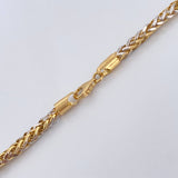 Cadena Franco 18.9gr / 65cm / Dos Oros Amarillo Blanco +3 18K $