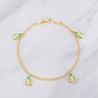 Pulso Mariquitas Esmeraldas 44pts 3.95g / 19.4cm / 2.2mm Oro Amarillo 18K