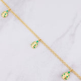 Pulso Mariquitas Esmeraldas 44pts 3.95g / 19.4cm / 2.2mm Oro Amarillo 18K