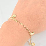 Pulso Figuras Esmeraldas 25pts 3.65g / 19cm / 2.3mm Oro Amarillo 18K