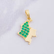 Dije Mapa Esmeraldas 27pts 1.7g / 2.5cm Oro Amarillo 18K