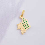 Dije Mapa Esmeraldas 27pts 1.7g / 2.5cm Oro Amarillo 18K