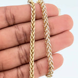 Cadena Franco 19.65gr / 65.3cm / 3.3mm Dos Oros Amarillo Blanco +3 18K $