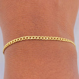 Pulso Cubana 1.55gr / 19.1cm / 2.33mm Oro Amarillo +1 18K $