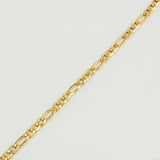 Pulso Figaro 1.4gr / 19cm / 2.2mm Oro Amarillo +1 18K $