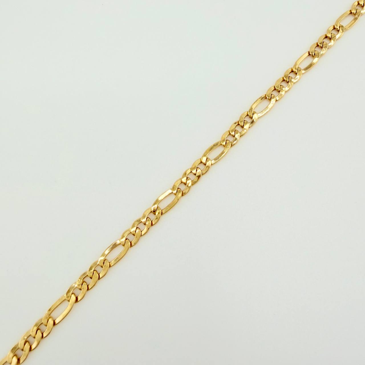 Pulso Figaro 2.2gr / 19.3cm / 3.23mm Oro Amarillo +1 18K $