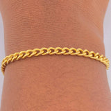 Pulso Cubana 3.8gr / 19.1cm / 3.63mm Oro Amarillo +1 18K $