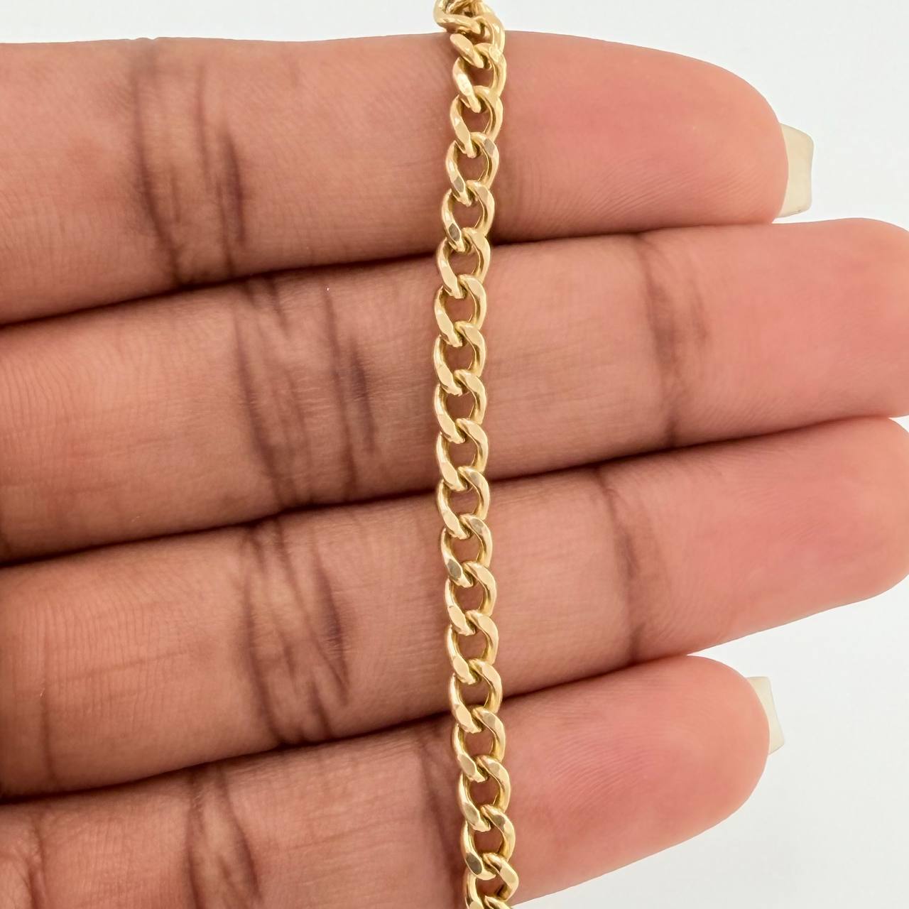 Pulso Cubana 3.8gr / 19.1cm / 3.63mm Oro Amarillo +1 18K $