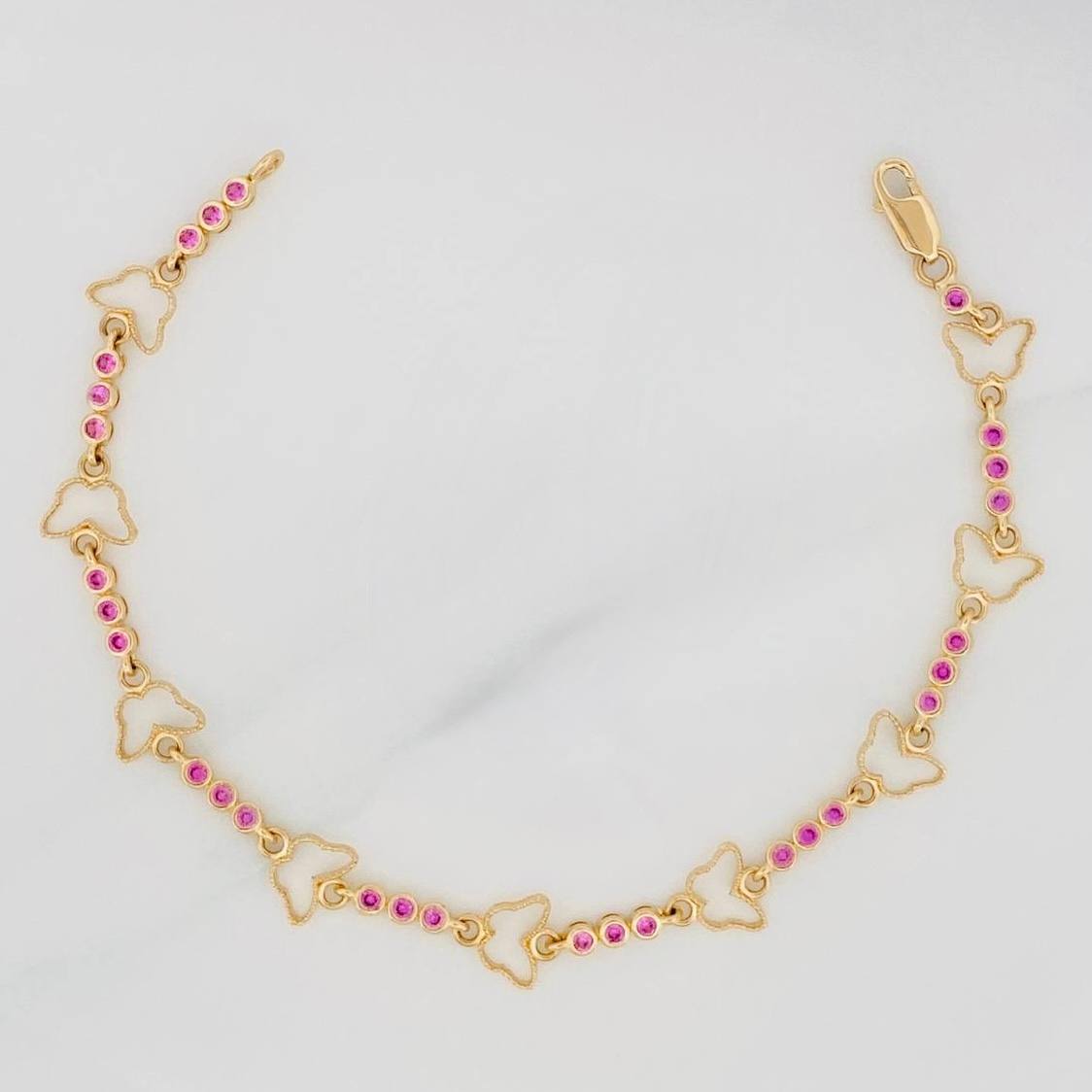 Pulso Mariposas 6g / 19cm / 2.6mm Oro Amarillo 18K