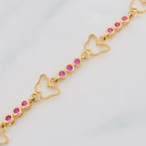 Pulso Mariposas 6g / 19cm / 2.6mm Oro Amarillo 18K