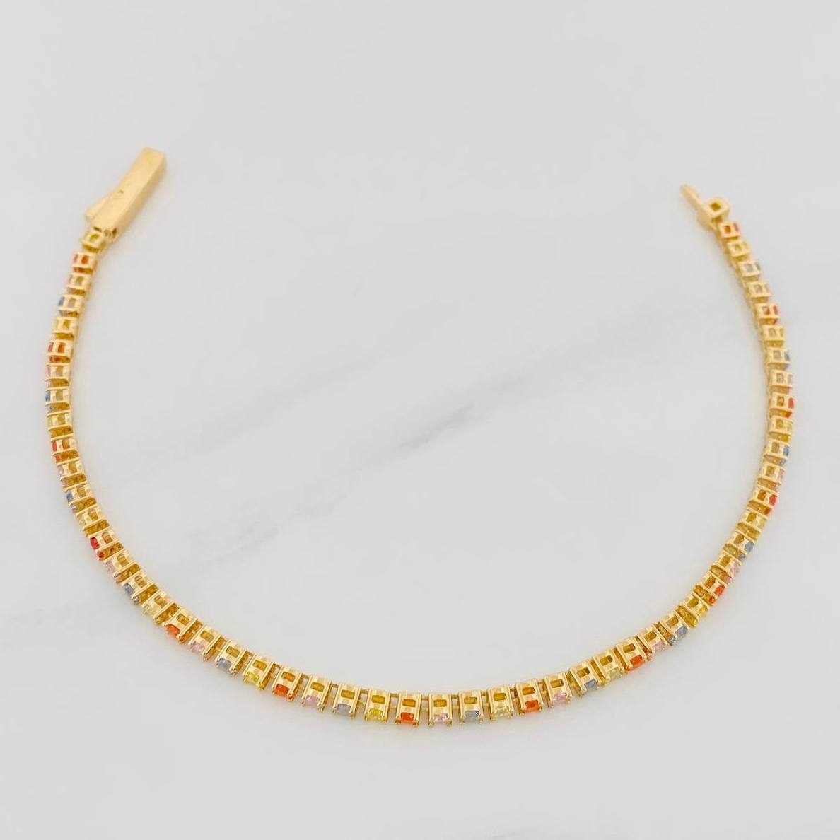 Pulso Tennis 4.45g / 16cm / 2.5mm Oro Amarillo 18K