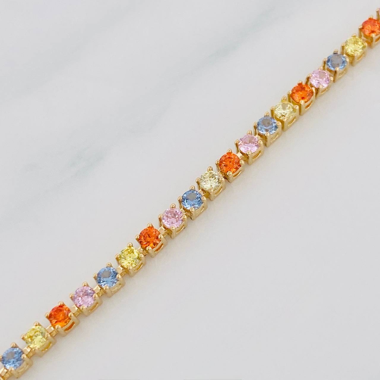 Pulso Tennis 4.45g / 16cm / 2.5mm Oro Amarillo 18K