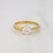 Anillo Solitario Moisanita 91 Qts 2.7g / T8 Oro Amarillo 18K