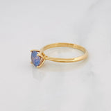 Anillo Solitario Moisanita 75 Pts 2.55g / T7 Oro Amarillo 18K