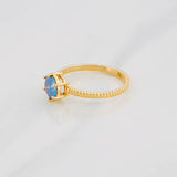 Anillo Solitario Moisanita 1 Qts 2.5g / T7 1/4 Oro Amarillo 18K