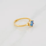 Anillo Solitario Moisanita 1 Qts 2.5g / T7 1/4 Oro Amarillo 18K