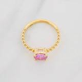 Anillo Solitario Bisel Moisanita 1 Qts 2.25g / T6 1/4 Oro Amarillo 18K