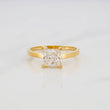 Anillo Solitario Cuadrado Moisanita 75 Pts 2.2g / T6 3/4 Oro Amarillo 18K