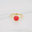 Anillo Solitario Circular Moisanita 75 Pts 1.7g / T6 1/4 Oro Amarillo 18K
