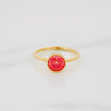 Anillo Solitario Circular Moisanita 75 Pts 1.7g / T6 1/4 Oro Amarillo 18K