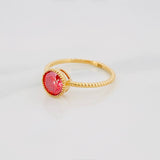 Anillo Solitario Circular Moisanita 75 Pts 1.7g / T6 1/4 Oro Amarillo 18K
