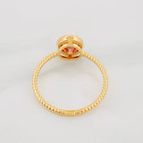 Anillo Solitario Circular Moisanita 75 Pts 1.7g / T6 1/4 Oro Amarillo 18K