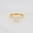 Anillo Solitario Gota Moisanita 50 Pts 2.75g / T7 1/4 Oro Amarillo 18K