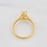 Anillo Solitario Gota Moisanita 50 Pts 2.75g / T7 1/4 Oro Amarillo 18K