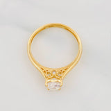 Anillo Solitario Corazon Moisanita 75 Pts 2.95g / T7 1/4 Oro Amarillo 18K