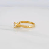 Anillo Solitario Corazon Moisanita 75 Pts 2.95g / T7 1/4 Oro Amarillo 18K