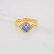 Anillo Solitario Circular Moisanita 1.06 Qts 3.05g / T7 1/4 Oro Amarillo 18K