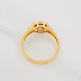 Anillo Solitario Circular Moisanita 1.06 Qts 3.05g / T7 1/4 Oro Amarillo 18K