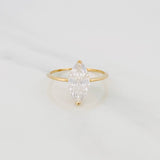 Anillo Solitario Rombo Moisanita 1 Qts 1.75g / T6 1/4 Oro Amarillo 18K