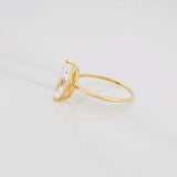 Anillo Solitario Rombo Moisanita 1 Qts 1.75g / T6 1/4 Oro Amarillo 18K