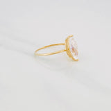 Anillo Solitario Rombo Moisanita 1 Qts 1.75g / T6 1/4 Oro Amarillo 18K
