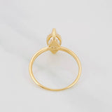 Anillo Solitario Rombo Moisanita 1 Qts 1.75g / T6 1/4 Oro Amarillo 18K