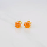 Topos Cuatro Garras Moisanita 1 Qts 1.65g / 6.42mm Oro Amarillo 18K