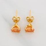 Topos Cuatro Garras Moisanita 1 Qts 1.65g / 6.42mm Oro Amarillo 18K